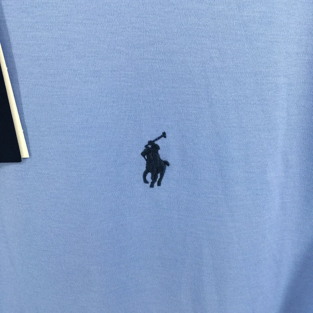 Polo Ralph Lauren Polo Shirt Men XXL Blue Custom Slim Fit Short Sleeve Cotton